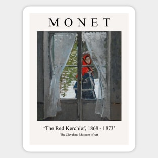 Claude Monet The Red Kerchief Painting Sticker